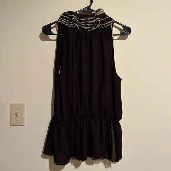 Neiman Marcus for Target Robert Rodriguez Sleveless Ruffle Blouse - Picture 2 of 8